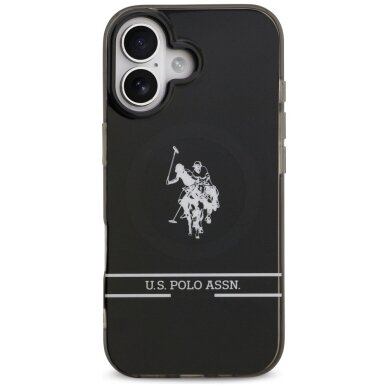 iPhone 17 US Polo DH and Bottom Stripe Logo MagSafe dėklas – juodas 2 iPhone 17 US Polo DH and Bottom Stripe Logo MagSafe dėklas – juodas 2