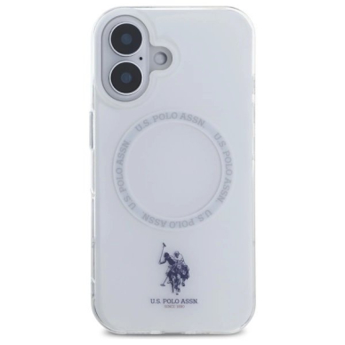 US Polo IML Ring MagSafe iPhone 16 Dėklas - Baltas 2 US Polo IML Ring MagSafe iPhone 16 Dėklas - Baltas 2
