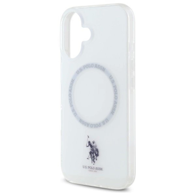 US Polo IML Ring MagSafe iPhone 16 Dėklas - Baltas 5 US Polo IML Ring MagSafe iPhone 16 Dėklas - Baltas 5