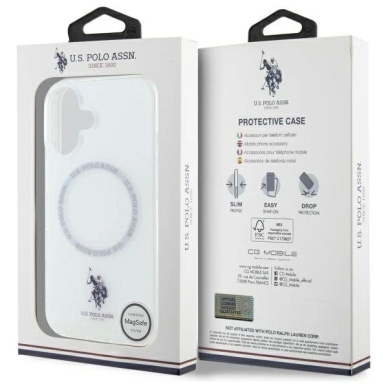 US Polo IML Ring MagSafe iPhone 16 Dėklas - Baltas 7 US Polo IML Ring MagSafe iPhone 16 Dėklas - Baltas 7