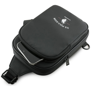US Polo Petit Pique Crossbody Arch Phone Bag Juodas 3