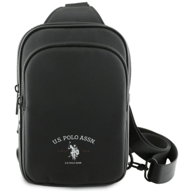 US Polo Petit Pique Crossbody Arch Phone Bag Juodas