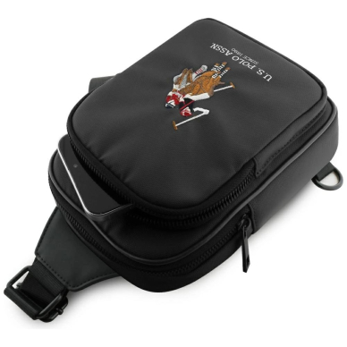 US Polo Petit Pique Crossbody Phone Bag Juodas 3
