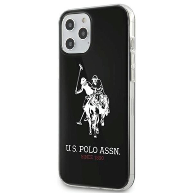 US Polo Shiny Big Logo Dėklas skirtas iPhone 12 / 12 Pro 6.1&quot; - Juodas 1