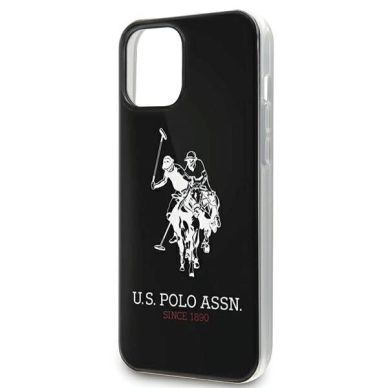 US Polo Shiny Big Logo Dėklas skirtas iPhone 12 / 12 Pro 6.1&quot; - Juodas 3