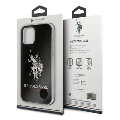 US Polo Shiny Big Logo Dėklas skirtas iPhone 12 / 12 Pro 6.1&quot; - Juodas 4