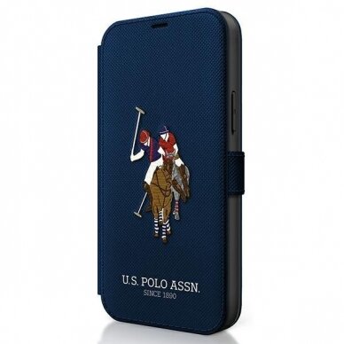 Originalus atverčiamas Us Polo dėklas Usflbkp12Mpugflnv Iphone 12/12 Pro tamsiai mėlynas Polo Embroidery kolekcija