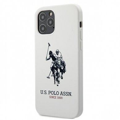 Originalus Us Polo dėklas Ushcp12Mslhrwh Iphone 12/12 Pro baltas Silicone kolekcija 1