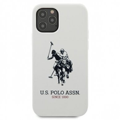 Originalus Us Polo dėklas Ushcp12Mslhrwh Iphone 12/12 Pro baltas Silicone kolekcija 2
