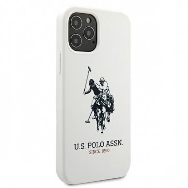 Originalus Us Polo dėklas Ushcp12Mslhrwh Iphone 12/12 Pro baltas Silicone kolekcija 3