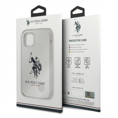 Originalus Us Polo dėklas Ushcp12Mslhrwh Iphone 12/12 Pro baltas Silicone kolekcija 7