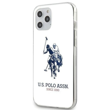 US Polo USHCP12MTPUHRWH iPhone 12/12 Pro 6.1&quot; Baltas Shiny Big Logo 1
