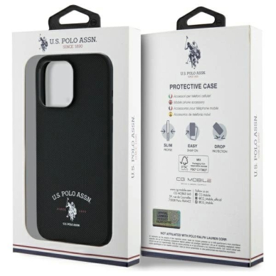 US Polo USHCP15XPARK iPhone 15 Pro Max 6.7&quot; Juodas/Juodas Printed DH Logo 7