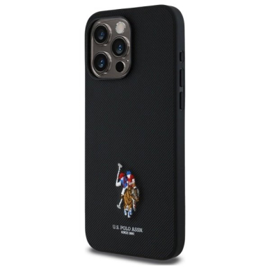 US Polo USHCP15XPEMK iPhone 15 Pro Max 6.7&quot; Juodas/Juodas Embroidered DH Color 1