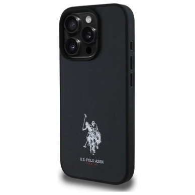 US Polo USHCP15XPGEK iPhone 15 Pro Max 6.7&quot; Juodas/Juodas Odinis Embroidered DH Color 1