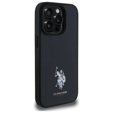 US Polo USHCP15XPGEK iPhone 15 Pro Max 6.7&quot; Juodas/Juodas Odinis Embroidered DH Color 3