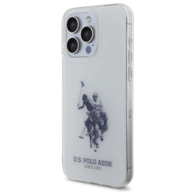 US Polo USHCP15XTPUHRBH iPhone 15 Pro Max 6.7&quot; Baltas Shiny Big Logo 1