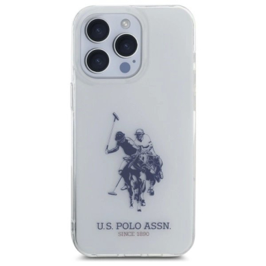 US Polo USHCP15XTPUHRBH iPhone 15 Pro Max 6.7&quot; Baltas Shiny Big Logo 2