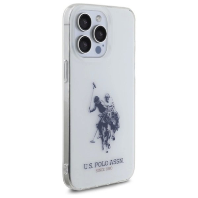 US Polo USHCP15XTPUHRBH iPhone 15 Pro Max 6.7&quot; Baltas Shiny Big Logo 3