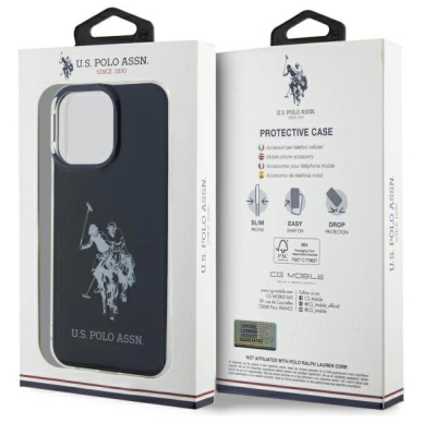 US Polo USHCP15XTPUHRBK iPhone 15 Pro Max 6.7&quot; Juodas/Juodas Shiny Big Logo 7