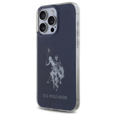 US Polo USHCP15XTPUHRBV iPhone 15 Pro Max 6.7&quot; Mėlynas/Mėlynas Shiny Big Logo 1