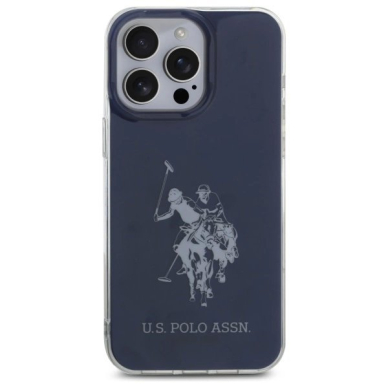 US Polo USHCP15XTPUHRBV iPhone 15 Pro Max 6.7&quot; Mėlynas/Mėlynas Shiny Big Logo 2