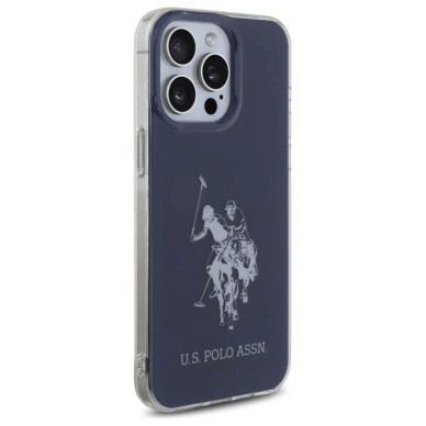 US Polo USHCP15XTPUHRBV iPhone 15 Pro Max 6.7&quot; Mėlynas/Mėlynas Shiny Big Logo 3