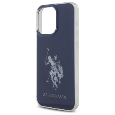 US Polo USHCP15XTPUHRBV iPhone 15 Pro Max 6.7&quot; Mėlynas/Mėlynas Shiny Big Logo 5