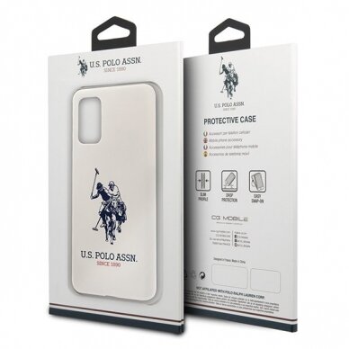 Dėklas Us Polo Ushcs67Slhrwh S20+ G985 baltas Silicone Collection 7