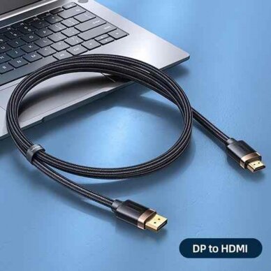 [Užsakomoji prekė] Usams - Video Cable U74 (US-SJ530) - DP to HDMI 4K@30Hz HD, 2m - Juodas 2