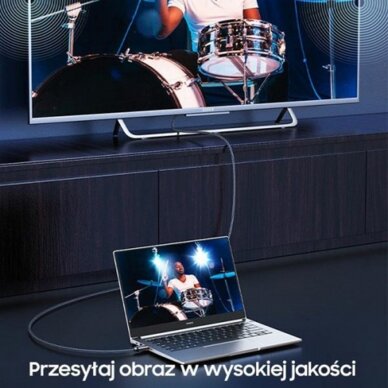 [Užsakomoji prekė] Usams - Video Cable U74 (US-SJ531) - DP to DP 4K@30Hz HD, 2m - Juodas 4