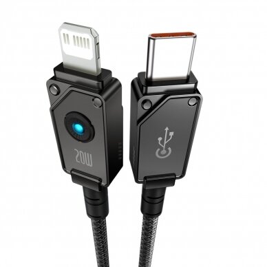USB C cable - Lightning Baseus Unbreakable 20W 480Mbps 1m - black 1