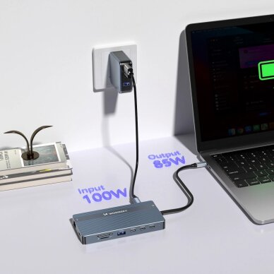 USB-C HUB Wozinsky WDS03Y5S 14in1 daugiafunkcis, aliuminis, 3 monitoriams, 15 cm laidas – pilkas 5 USB-C HUB Wozinsky WDS03Y5S 14in1 daugiafunkcis, aliuminis, 3 monitoriams, 15 cm laidas – pilkas 5