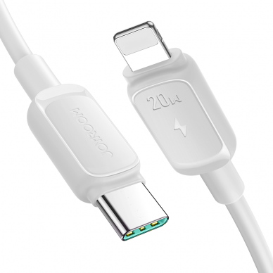 USB C - Lightning Cable 20W 1.2m Joyroom S-CL020A14 - Baltas USB C - Lightning Cable 20W 1.2m Joyroom S-CL020A14 - Baltas