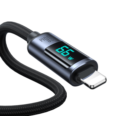 USB C - USB A cable 66W 1.2m with LED display Joyroom S-AC066A16 - Juodas 10 USB C - USB A cable 66W 1.2m with LED display Joyroom S-AC066A16 - Juodas 10