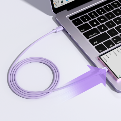 USB C - USB C Cable 100W 1.2m Joyroom S-CC100A14 - Violetinis 7 USB C - USB C Cable 100W 1.2m Joyroom S-CC100A14 - Violetinis 7