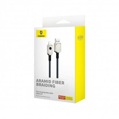 USB cable - Lightning Baseus Unbreakable 2.4A 480Mbps 1m - white 4