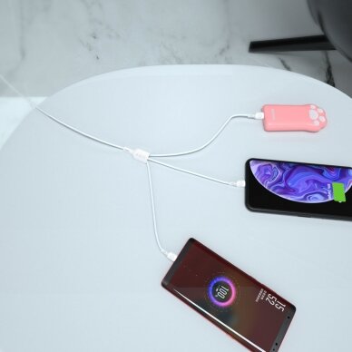 USB cable - USB C / micro USB / Lightning 480Mb/s 6A 1.2m - Baltas 3 USB cable - USB C / micro USB / Lightning 480Mb/s 6A 1.2m - Baltas 3