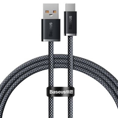 USB kabelis Baseus Soft silicone by X-level 100W USB-A to Type-C 1.0m pilkas CALD000616