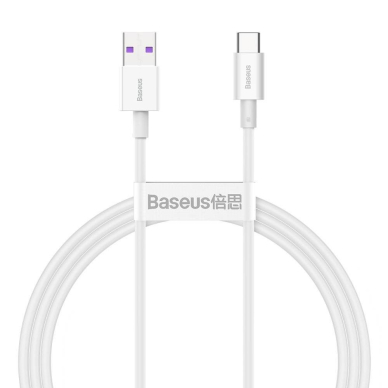 USB kabelis Baseus Superior USB į Type-C 66W 2.0m baltas CATYS-A02