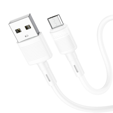 Hoco X83 USB-A – MicroUSB 1.0m kabelis – baltas