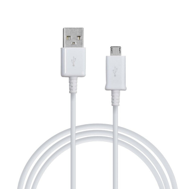 USB kabelis ORG Samsung i9500 S4/N7100 Note 2 microUSB (ECB-DU4EWE) 1.5m baltas