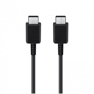USB kabelis originalus Samsung EP-DA705BBE 25W 3A Type-C-Type-C 1.0m be pakuotės juodas