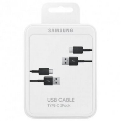 USB kabelis originalus Samsung EP-DG930 Type-C 1.5m pakuotėje juodas 1