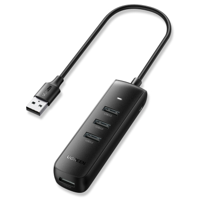 Ugreen CM416 USB-A 3.0 į 4x USB-A 3.0 šakotuvas (10915) – juodas Ugreen CM416 USB-A 3.0 į 4x USB-A 3.0 šakotuvas (10915) – juodas