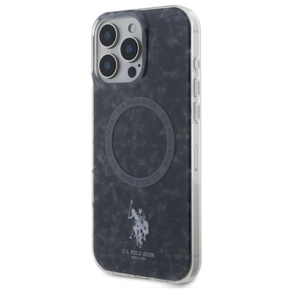 US Polo IML Ring MagSafe Dėklas iPhone 16 Pro Max - Juodas 1 US Polo IML Ring MagSafe Dėklas iPhone 16 Pro Max - Juodas 1