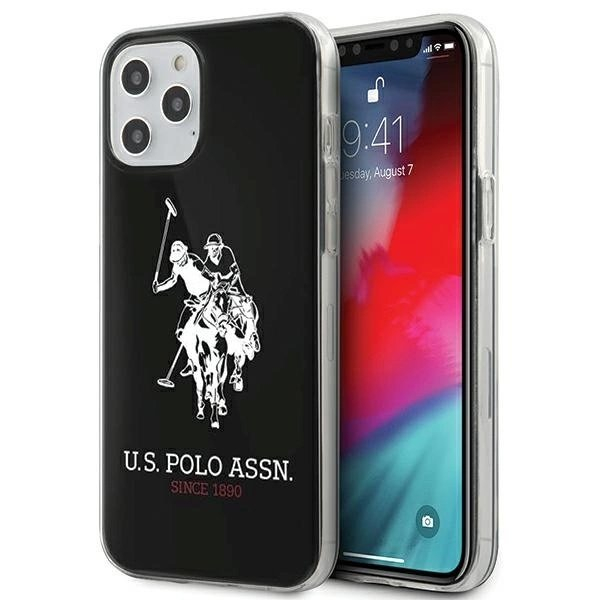 US Polo Shiny Big Logo Dėklas skirtas iPhone 12 / 12 Pro 6.1" - Juodas US Polo Shiny Big Logo Dėklas skirtas iPhone 12 / 12 Pro 6.1" - Juodas