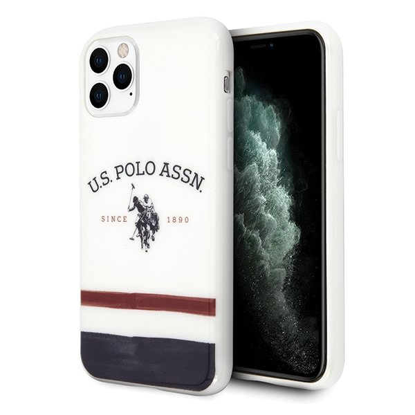 Dėklas Us Polo Ushcn58Pcstrb Iphone 11 Pro baltas Tricolor Pattern Collection Dėklas Us Polo Ushcn58Pcstrb Iphone 11 Pro baltas Tricolor Pattern Collection