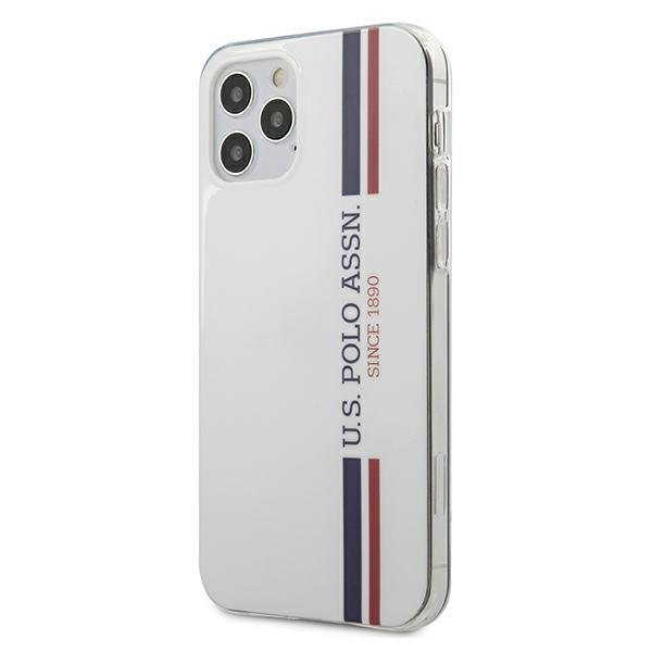 Originalus Us Polo Dėklas Ushcp12Mpcusswh Iphone 12 Pro / Iphone 12 Baltas Tricolor Kolekcija Originalus Us Polo Dėklas Ushcp12Mpcusswh Iphone 12 Pro / Iphone 12 Baltas Tricolor Kolekcija
