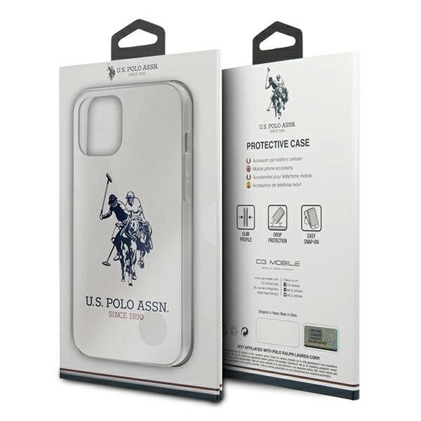 US Polo USHCP12MTPUHRWH iPhone 12/12 Pro 6.1&quot; Baltas Shiny Big Logo 4